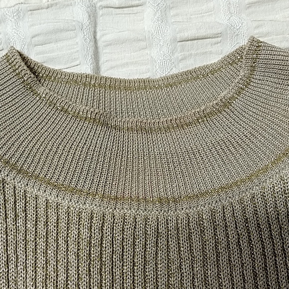 Vintage Mondi Sweater Beige Gold Special Ocassion - Picture 3 of 5